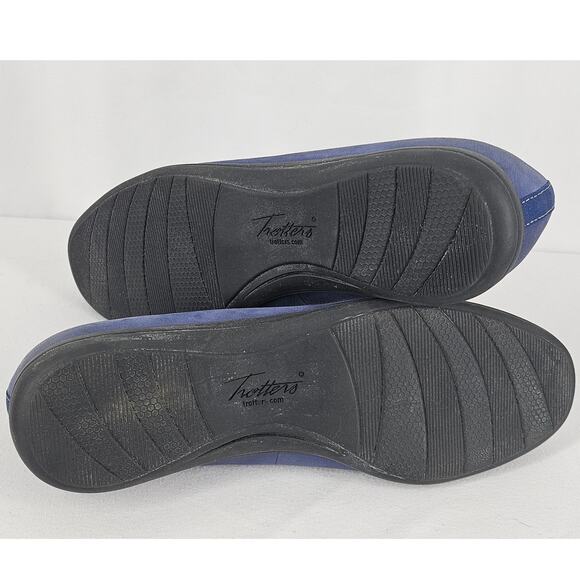 Trotters Women's Darcey Blue Leather Ballet Flats - Size 8M - Picture 7 of 12